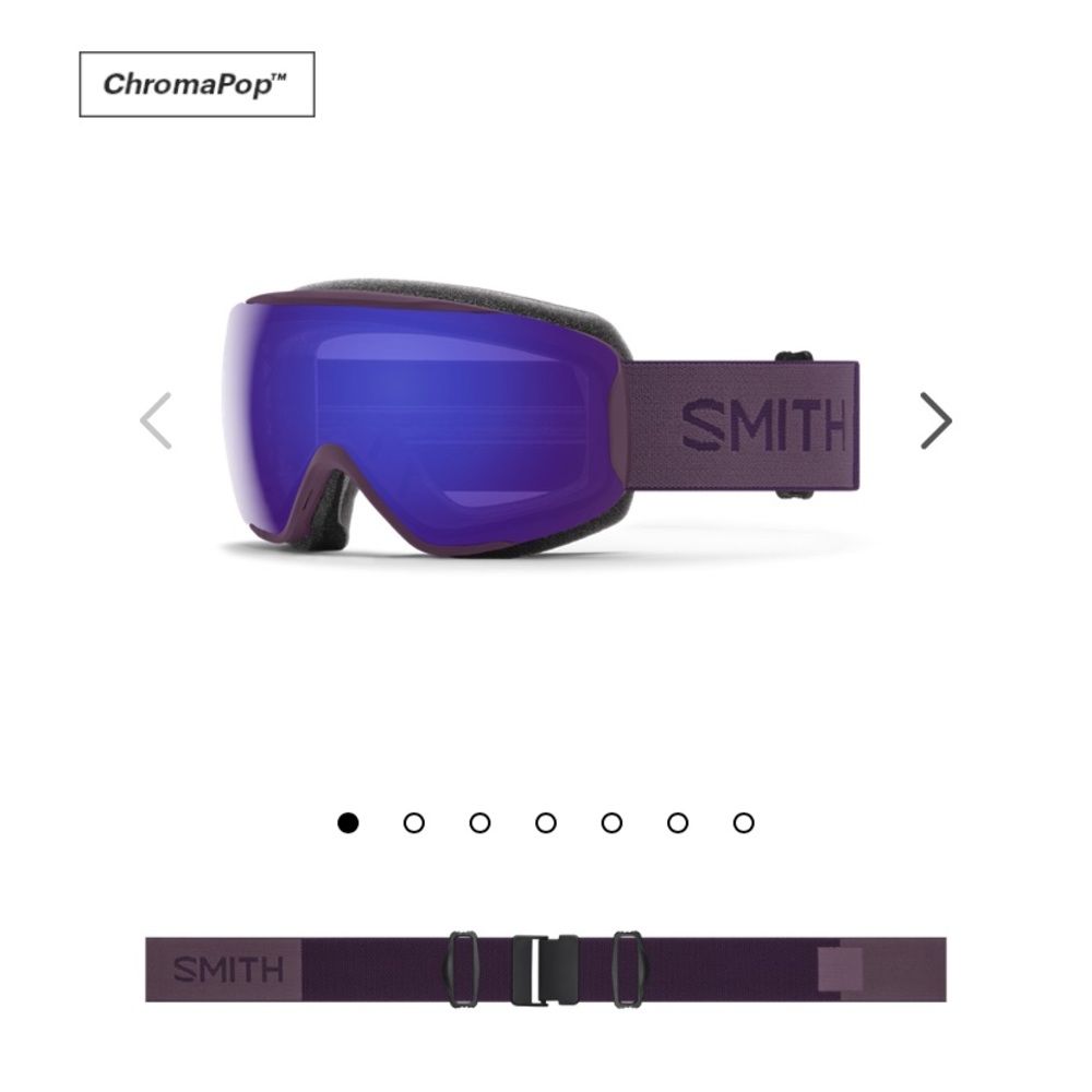 Smith Optics Moment Womens Goggles Amethyst + ChromaPop Violet Mirror Lens